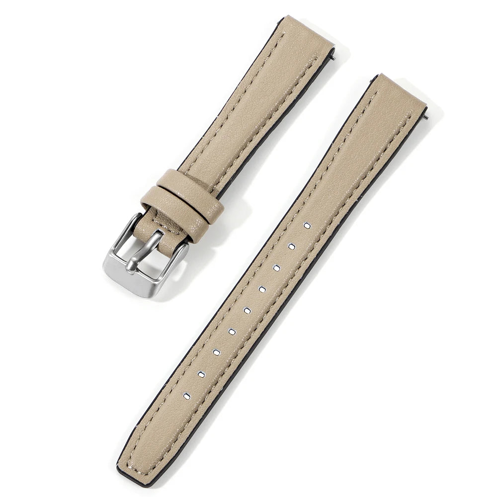 10mm 12mm Cow Leather Watch Strap Ultra-thin Wristbelt 14mm 16mm Slim Watch Band for SEIKO SSVW165 Women for Lola rose with Tool