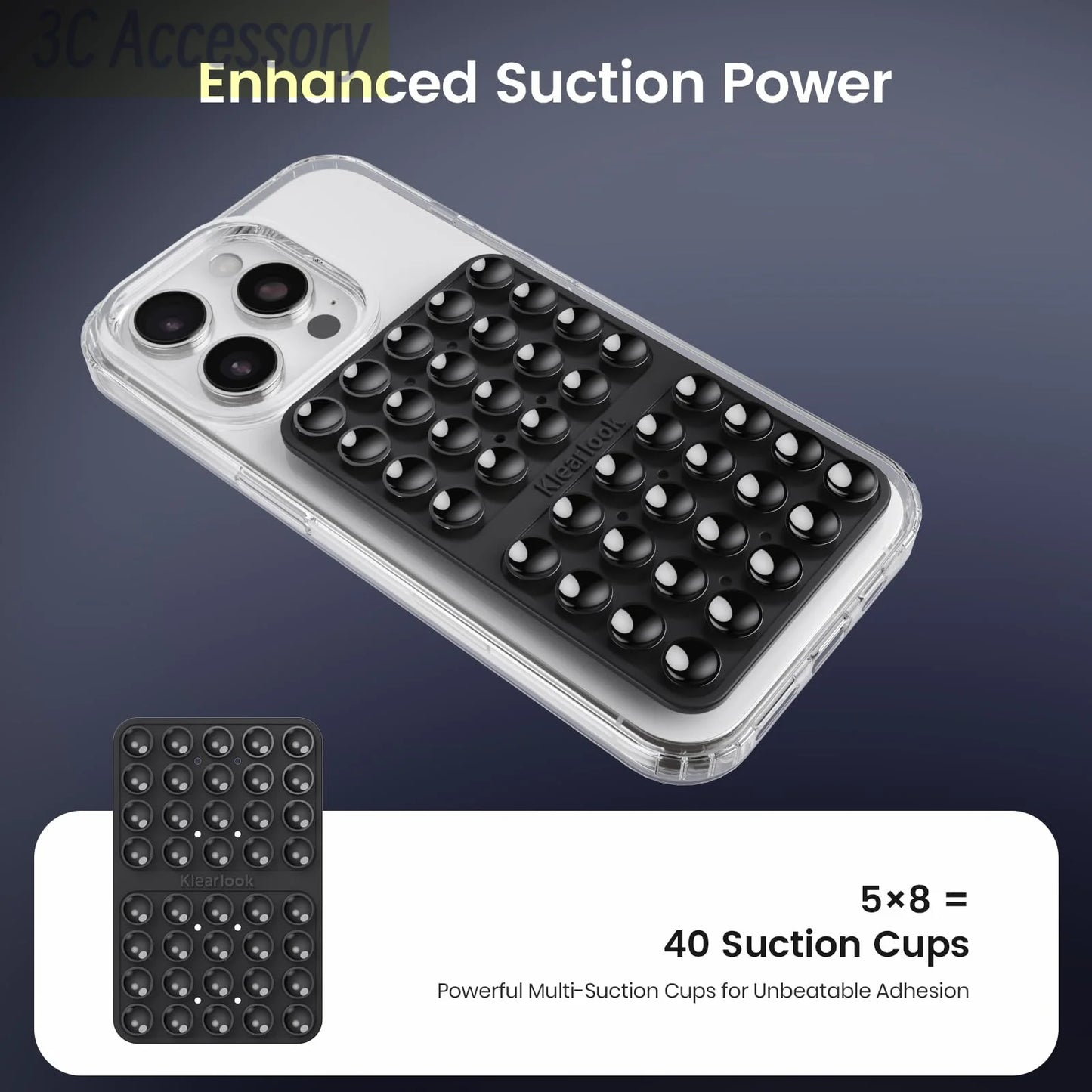 4 Pack Silicone Suction Phone Case Mount Silicon Adhesive Suction Cup Phone Mount Non Slip Sticky Phone Grip
