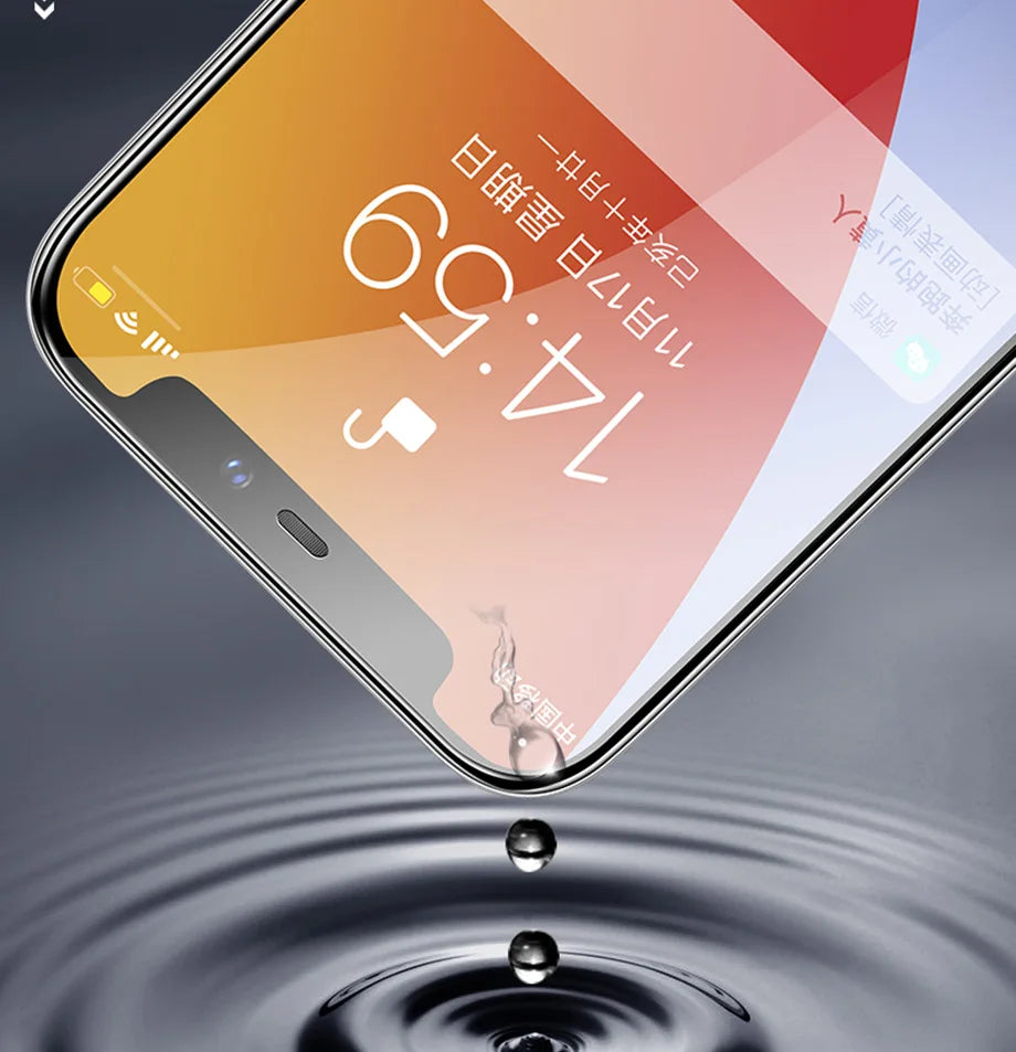 5Pcs Tempered Glass For iPhone 14 13 12 11 15 Pro XR XS Max iPhone 7 8Plus Full Cover Protective Glass Film