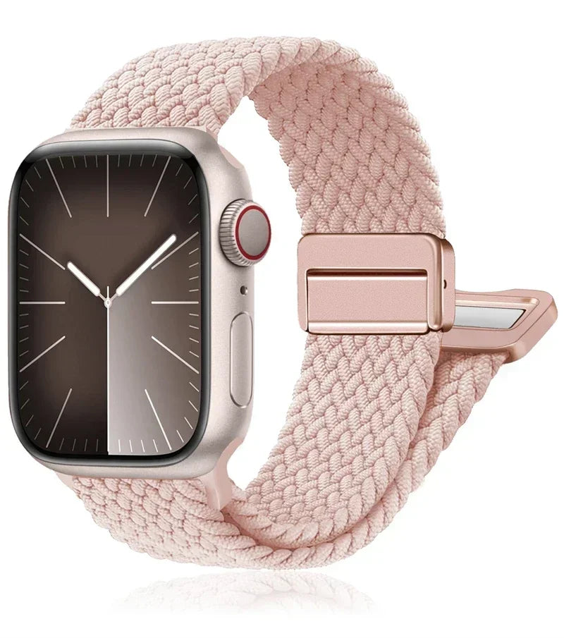 Braided Strap For Apple Watch band 40mm 44mm 42/46mm 49mm 45mm 38/41mm Magnetic buckle Bracelet Series 10 SE 9 8 7 6 5 4 Ultra 2