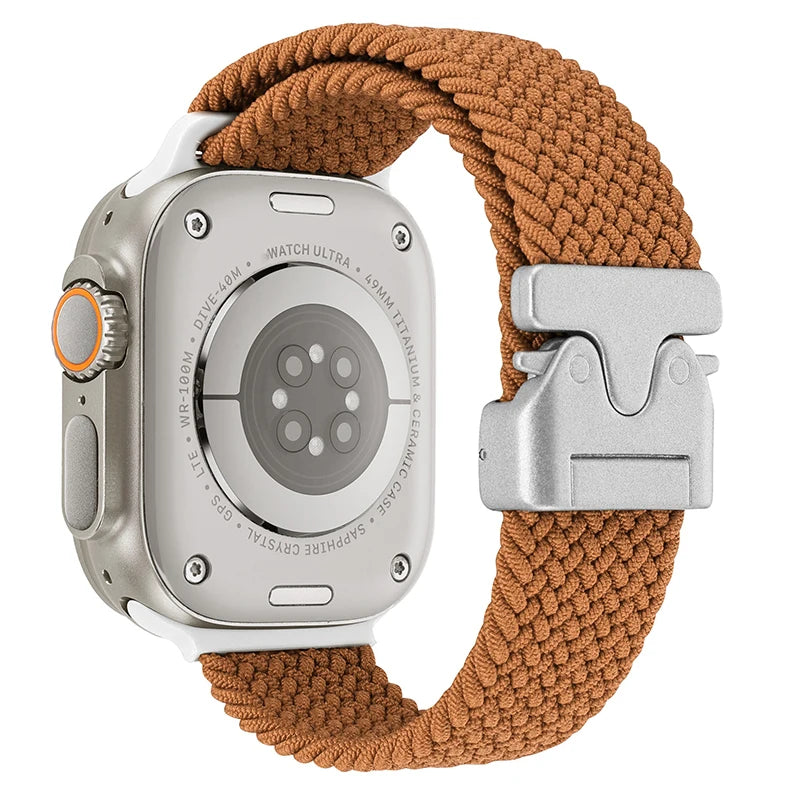 Parachute Braided Strap For Apple Watch Ultra 2 Band 49mm 46mm 45mm 42mm 44mm 40mm 41mm Nylon Bracelet iWatch 10 9 8 7 6 SE Belt